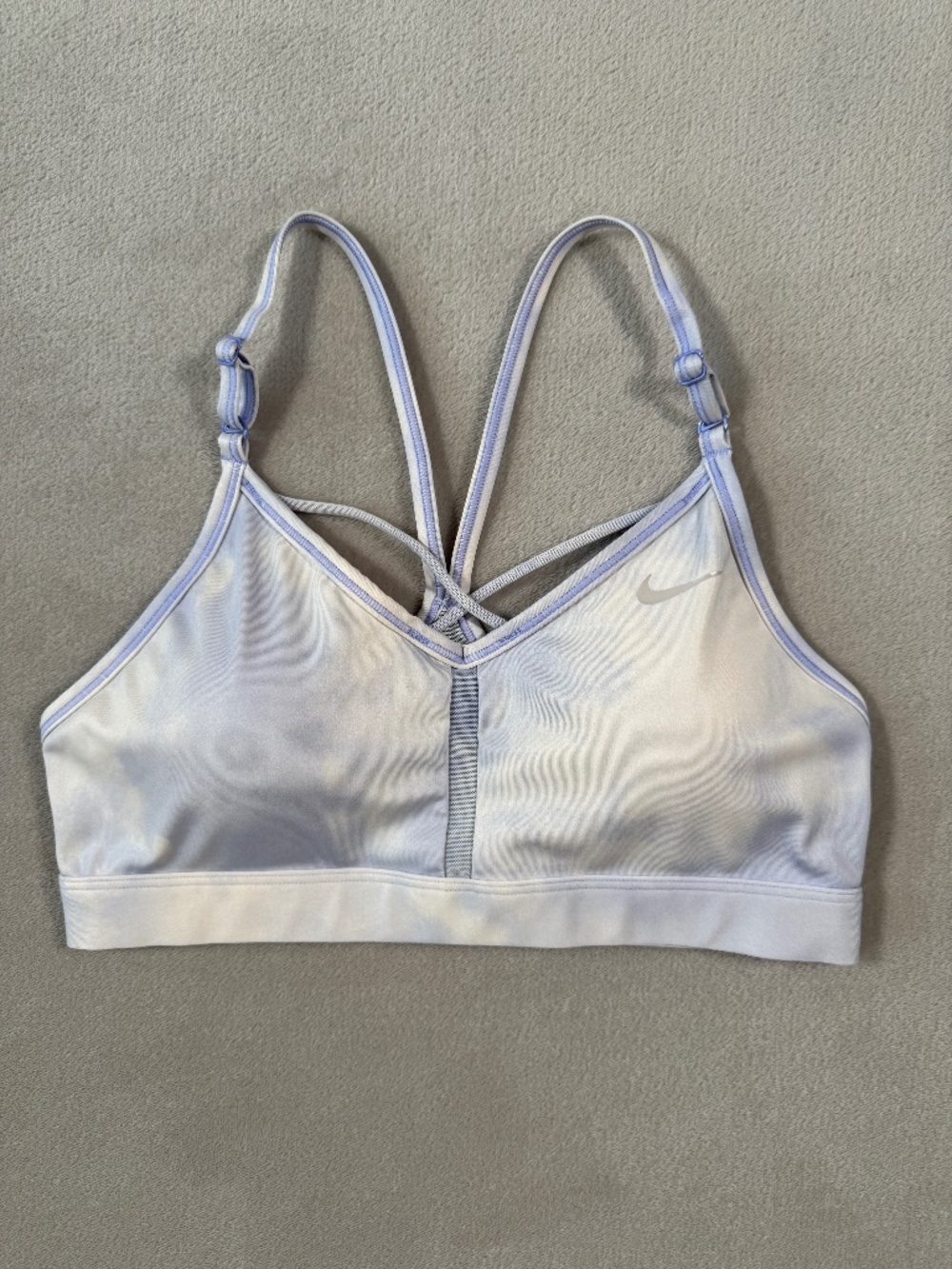 Nike Sports Bra Medium Purple Tie Dye Indy Light Support Padded Bra CZ7648-569
